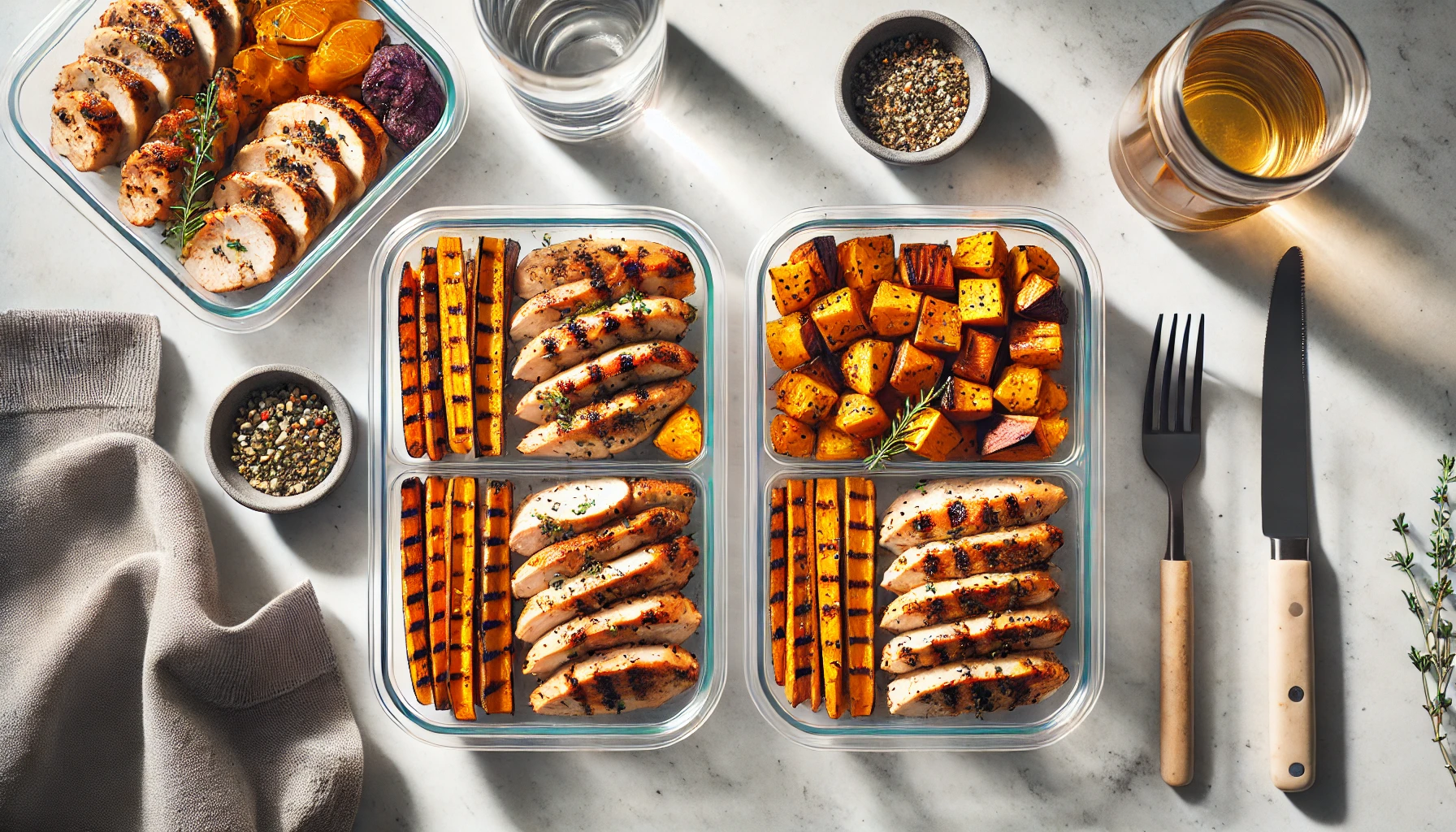 Grilled Chicken and Sweet Potato Meal Prep